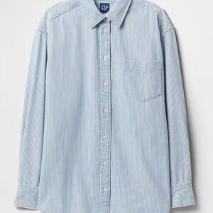 GAP | Denim Big Shirt in Railroad Stripe